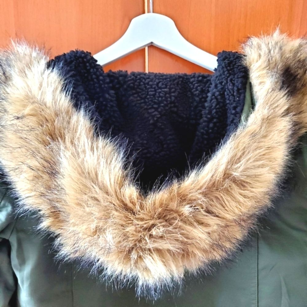 J. Crew Wild Olive Winter Parka PXS - Picture 3 of 5